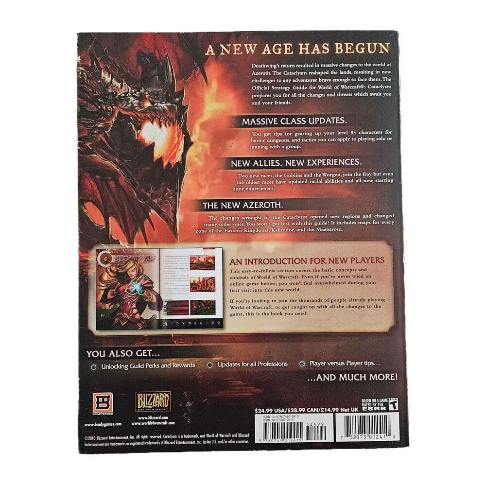 Brady Games Signature Series Guide World of Warcraft Cataclysm Covers PC&MAC OS